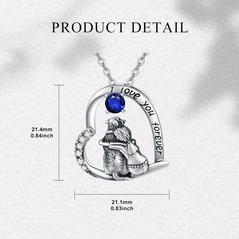 SIMONLY Store Mothers Day Gifts 925 Sterling Silver Dog Necklace Dog Pendant Necklace for Girls Dog Memorial Jewelry Gifts for Women Dog Lovers - Image 4